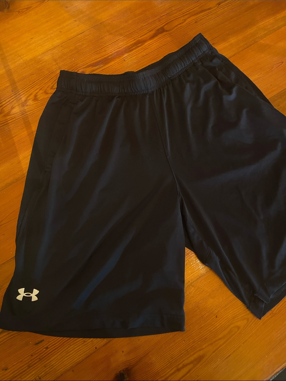 Under Armour Men's Black Athletic Shorts with Contrast Logo